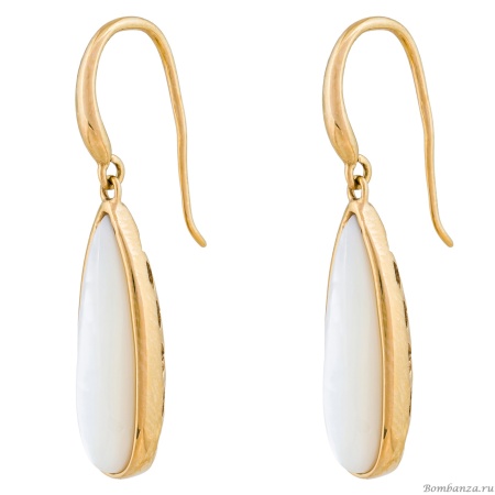 Серьги Fiore Luna, Капля SHELL WHITE